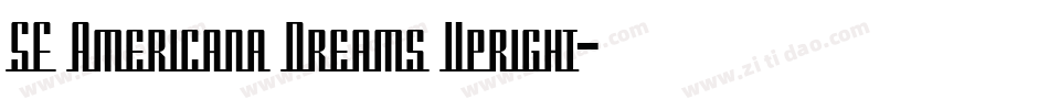 SF Americana Dreams Upright字体转换